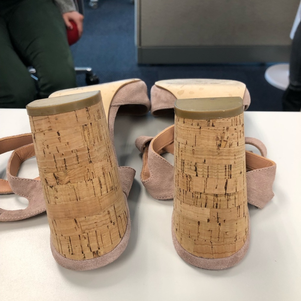 Sigerson Morrison Block Heel Suede Sandel - image 2